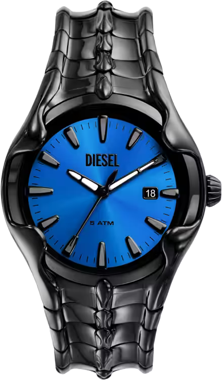 Diesel Stainless Steel Analog Blue Dial Men Watch-Dz2187