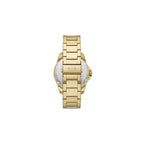 Armani Exchange Mens SPENCER Round Green Textured Date Dial Gold Plated Bracelet Watch AX1951