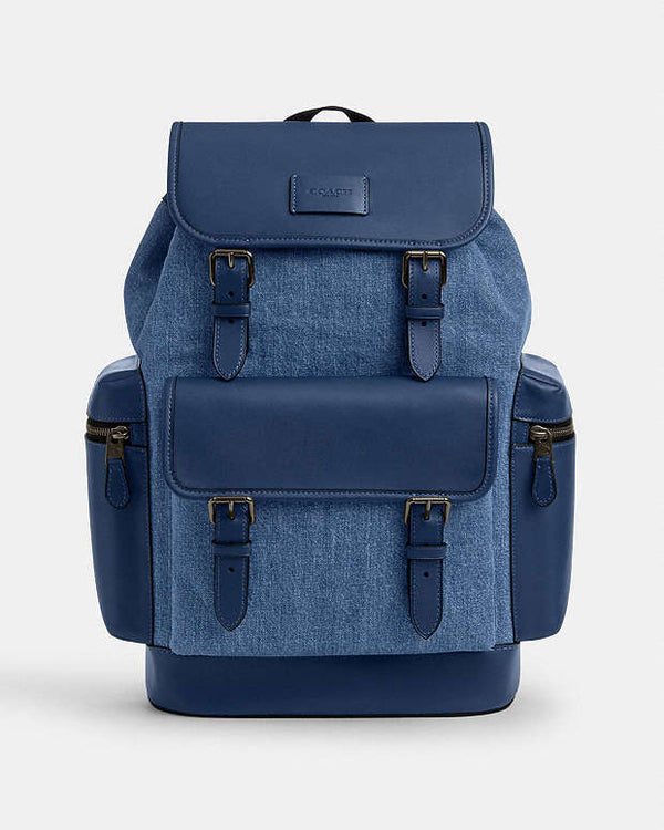Coach Sprint Backpack Denim-Qb-Denim-Deep Blue