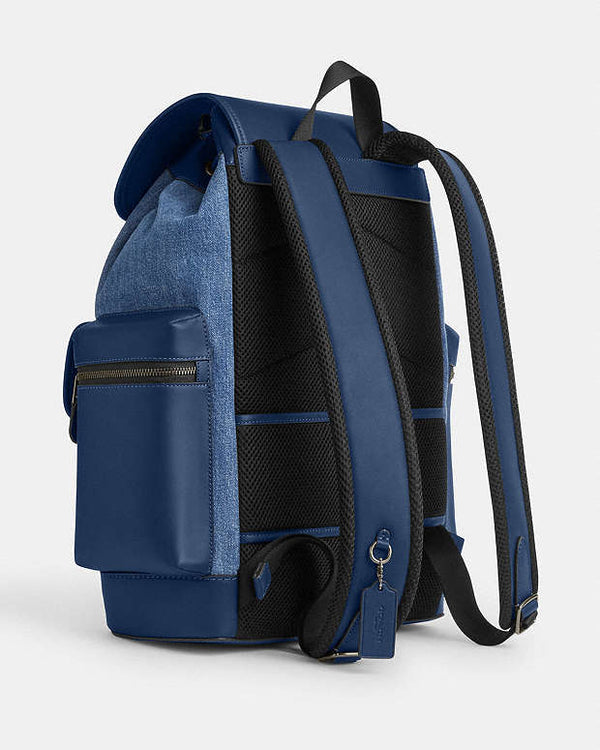 Coach Sprint Backpack Denim-Qb-Denim-Deep Blue