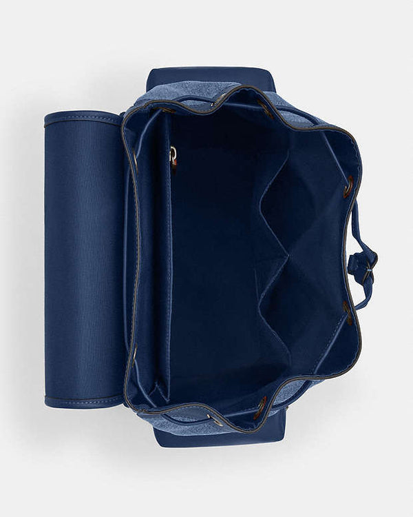 Coach Sprint Backpack Denim-Qb-Denim-Deep Blue