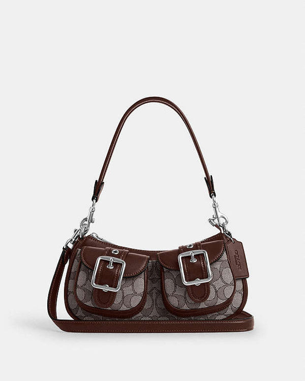 Coach Ashton Bag In Signature Jacquard Signature Jacquard-Silver-Oak-Maple