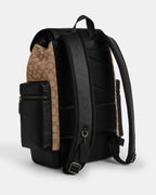 Coach Sprint Backpack In Signature Jacquard Signature Jacquard-Qb-Tan-Black