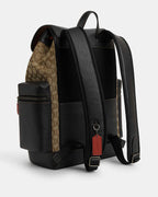 Coach Sprint Backpack In Signature Jacquard Signature Canvas-Black Antique Nickel-Khaki-Black Multi