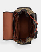 Coach Sprint Backpack In Signature Jacquard Signature Canvas-Black Antique Nickel-Khaki-Black Multi