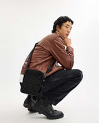 Coach Sullivan Crossbody In Signature Canvas Gunmetal-Charcoal-Black